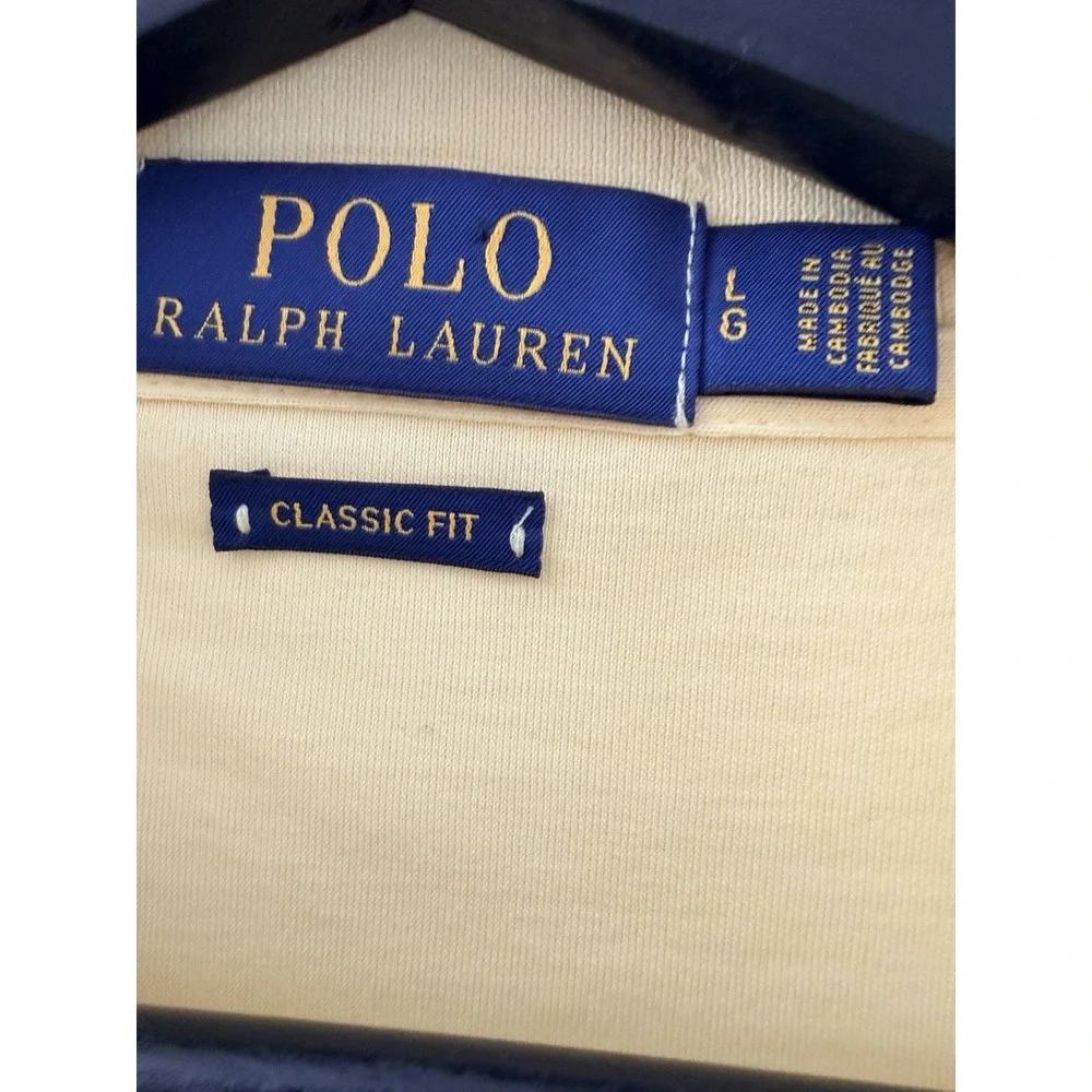 Polo Ralph Lauren Classic Fit Polo Shirt Men's Large Yellow Short Sleeve